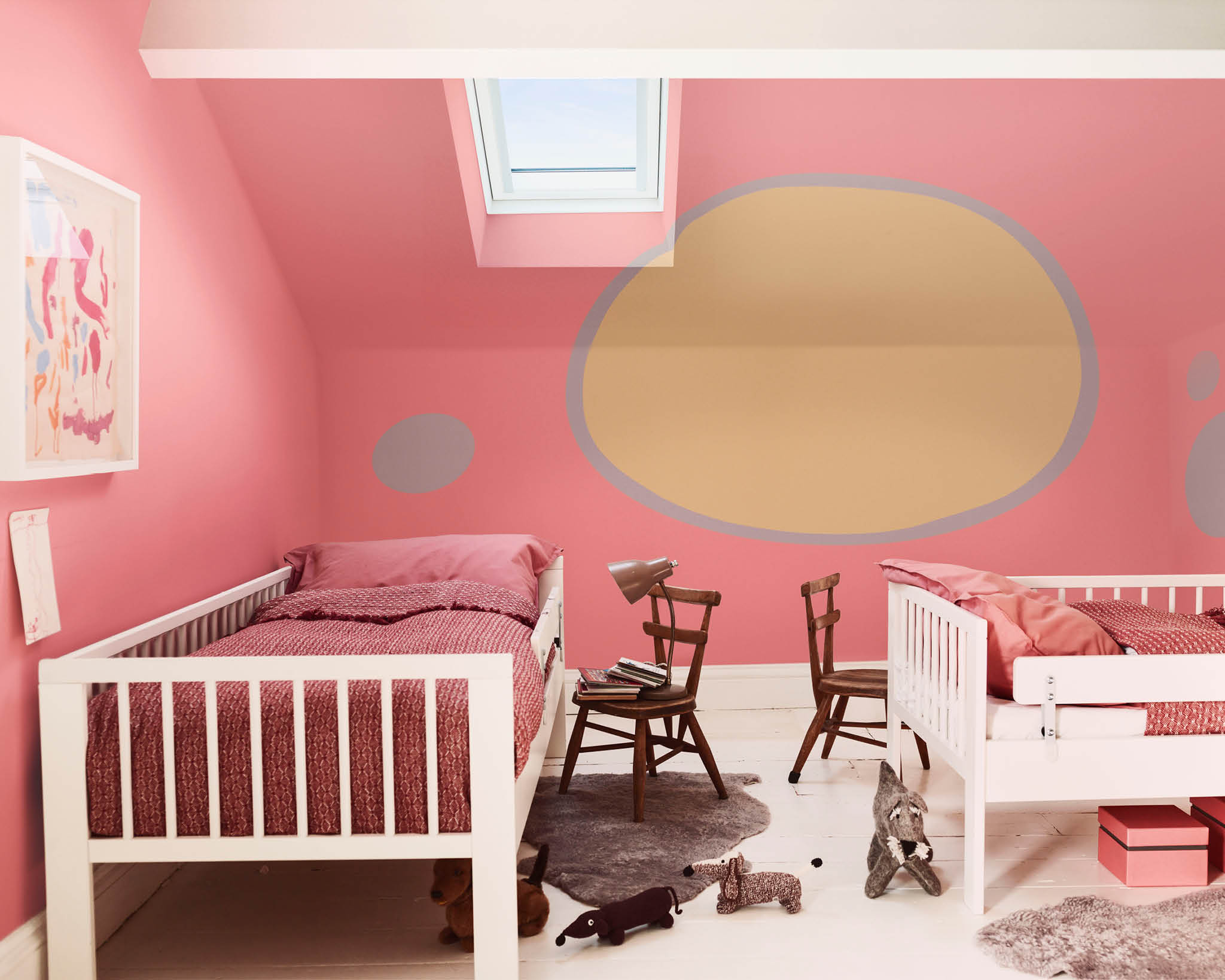Playful pebbles in children’s bedroom Playful pebbles in children’s bedroom