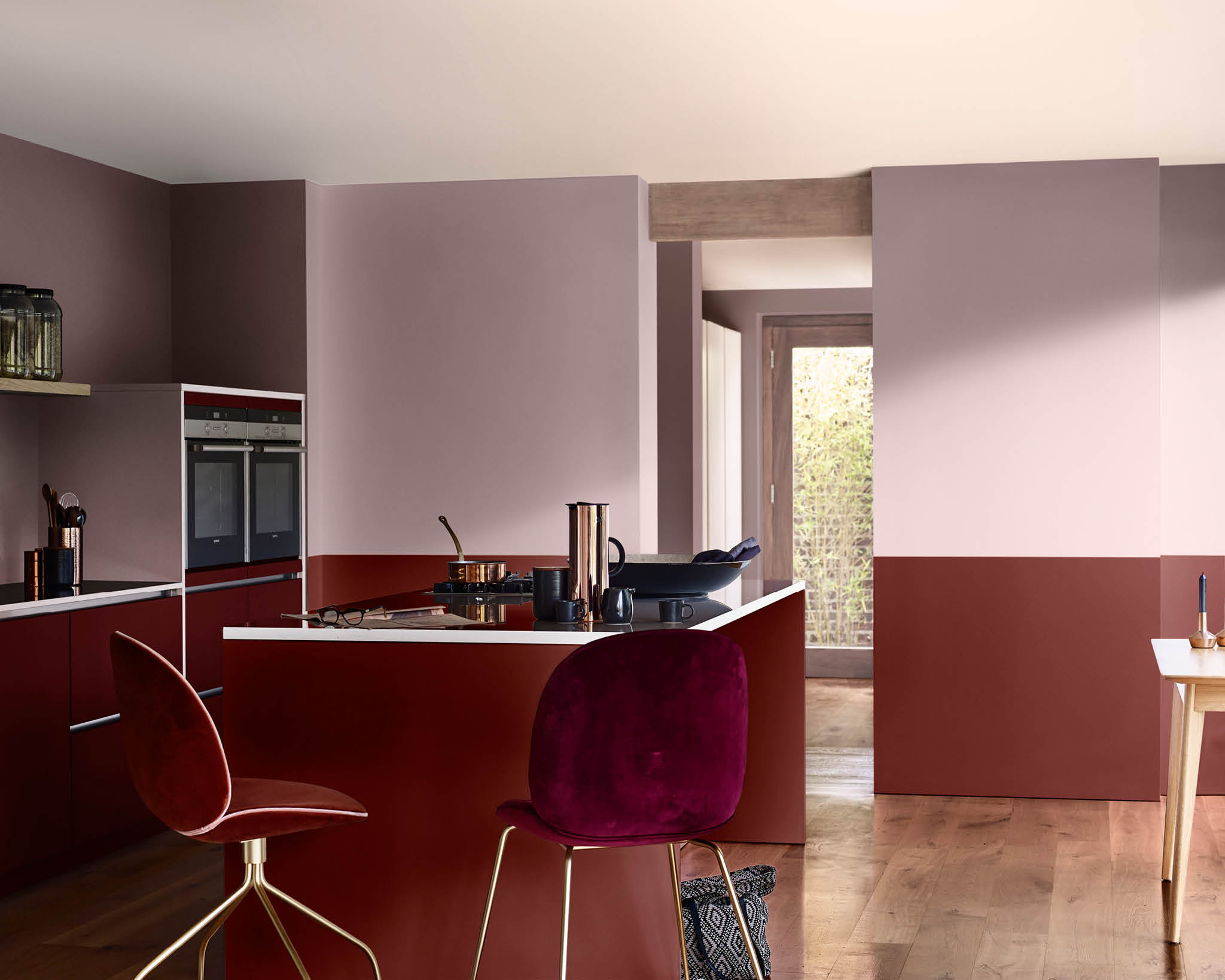 Kitchen in warm colours Pair Heart Wood with warm tones in your kitchen