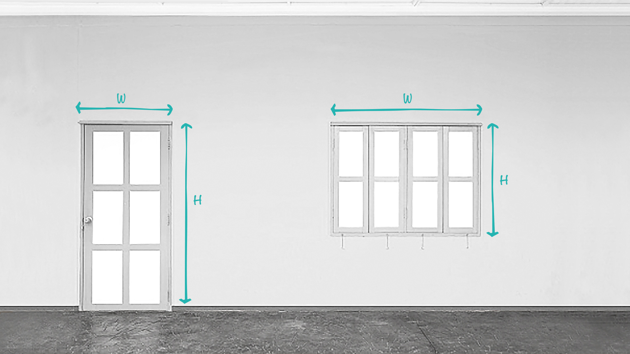 Calculating the overall door and window measurement Dulux_calculating_paint_UK_4