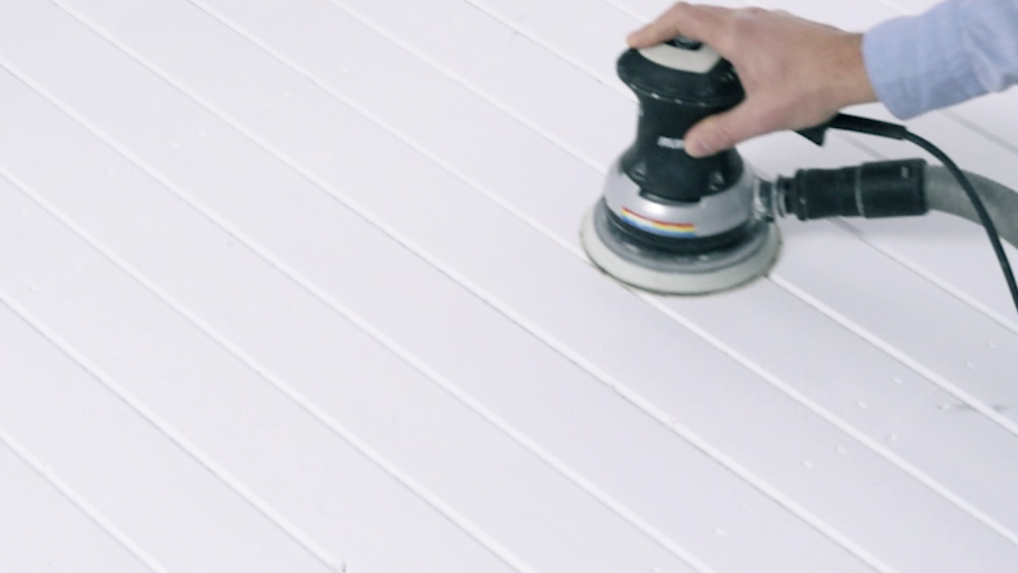 Sanding the floor Dulux_painting_wooden_flooring_UK_3